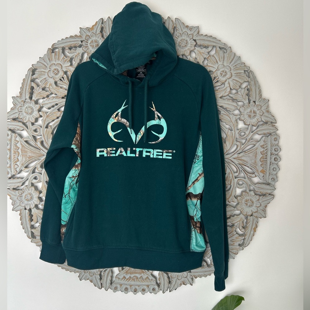 Realtree Turquoise Camo Hoodie Size Medium